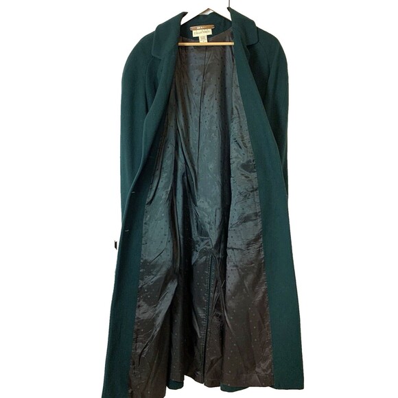 Collectibles Made in USA Overcoat Womens 14 Wool Blend Green  VTG 80s - Picture 4 of 11